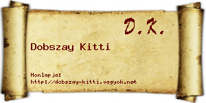 Dobszay Kitti névjegykártya