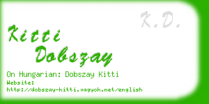 kitti dobszay business card